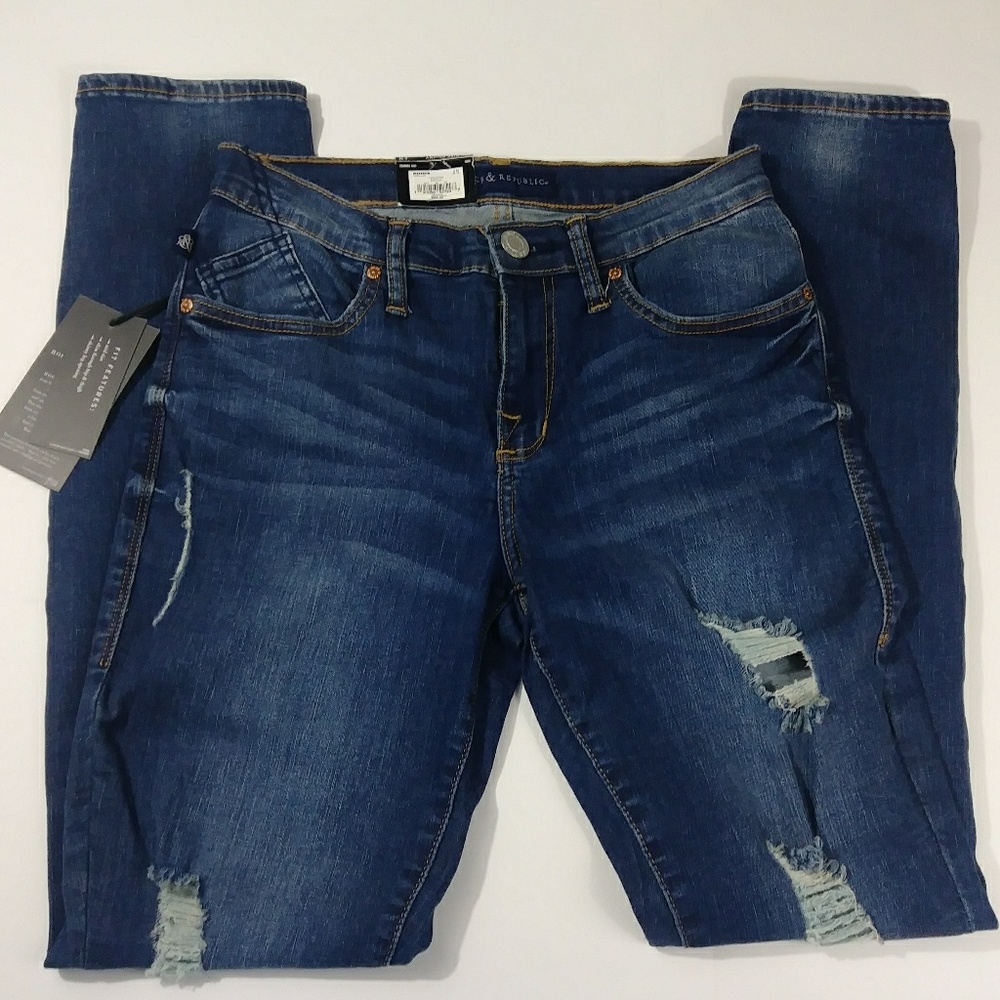 NWT Rock & 🎉SOLD🎉 skinny jeans women size 8M - Picture 6 of 8